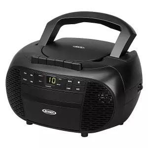 Jensen CD-550 AM/FM 라디오가 장착된 휴대용 스테레오 컴팩트 디스크 카세트