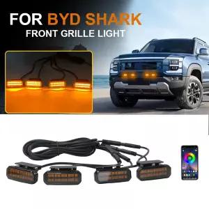 18LED 프론트 그릴 라이트 BYD SHARK 차량용 주간 주행등 휠 아이브로우 램프 픽업 오프로드 12V