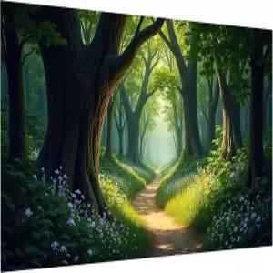 JOOZ 대형 다이아몬드 페인팅 키트 5D 풍경 아트 DIY 풀 드릴 숲 선물용 트리 젬 홈 월 데코 27.5x15.7인치