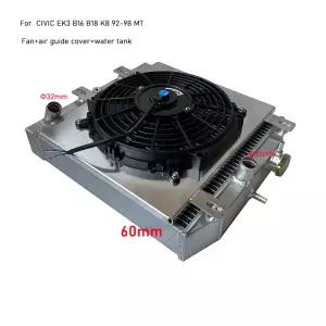 혼다 시빅 EK EG DEl Sol D15 D16 CIVIC EK3 B16 B18 K8 92-98 용 고성능 3 행 레이싱 알루미늄 라디에이터