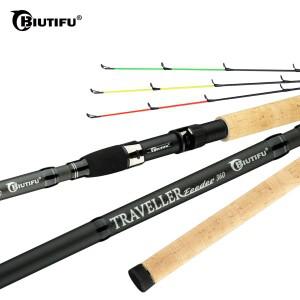 BIUTIFU 트래블러 피더 잉어 낚싯대 3.0m 3팁스 캐스팅 무게 120g 카본 파이버 스피닝 폴 민물 바다용