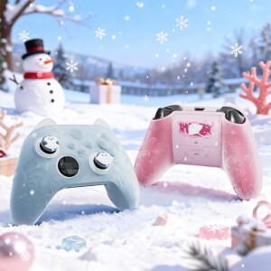 플레이바이탈 오션 위스퍼 시리즈 실리콘 커버 (Xbox Series X/S 컨트롤러용) 반투명 소프트 그립 스킨 풀