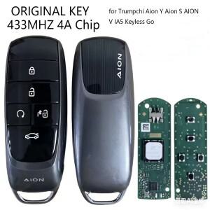 GAC 모터 트럼프치 아이온 Y S V IA5 키리스 고  스마트 폴브 리모컨 자동차 433MHZ 4A 칩