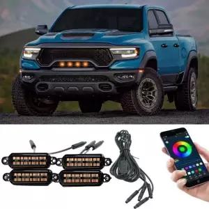 RAM 1500 차량용 LED 프론트 그릴 라이트 주간 주행등 휠 아이브로우 램프 픽업 오프로드 12V