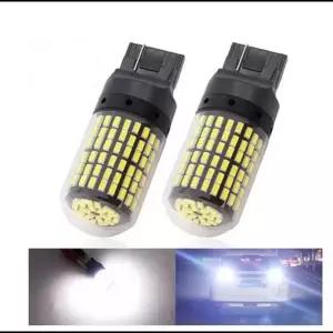 T20 LED W21W 144 SMD 캔버스 화이트 제논 주간주행등 OR 브레이크등 7440