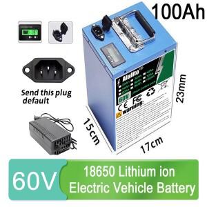 60v 100Ah 리튬 배터리 팩 16S4P-16S10P 2500W 고출력 전기 자동차 스쿠터 오토바이 세발자전거 67.2V