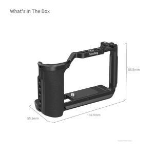 캐논호환 PowerShot V1용 SmallRig 카메라 케이지 실리콘 핸들이 내장된 풀 아르카-스위스 퀵 릴리스 플레