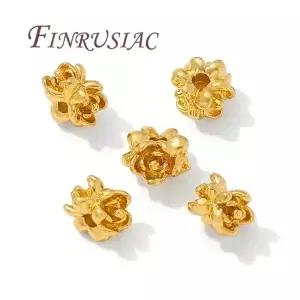 보석 만들기 팔찌 비즈 스페이서 비드 DIY 쥬얼리 액세서리에 대한 18K 골드 도금