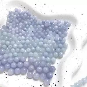 20 조각 자연 바다 보물 블루 라운드 비즈 DIY는 유행 보석 목걸이 팔찌 액세서리 재료를 만듭니다