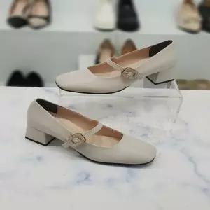 HANSHOE 세이브존01 스퀘어토 큐빅 메리제인 여성 펌프스 슈즈5cm SNHS324745ct