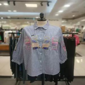 르니앤맥코이 세이브존01 스트라이프 자수칠부남방 MN05BL470HJY