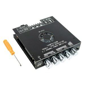 ZK HT21 TDA7498E 블루투스 보드 160W 2 220W 서브우퍼 2 1 채널 오디오 수신기 파워 모듈 DIY 스피커용 트레블 및 베이스 제어 기능