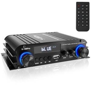 Ro cta 2 1채널 스테레오 오디오 300Wx2 360W 홈 블루투스 5 0 시스템(USB /AUX 리모컨 베이스 트레블 및 서브 컨트롤 액티브/ 서브우퍼 스피커 12V 5A 어댑터