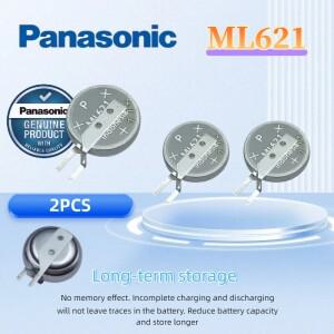 2pcs 새로운 파나소닉 ML621 3V 5.5mAh 충전식 RTC 코인 버튼 배터리(핀 플러그 포함)