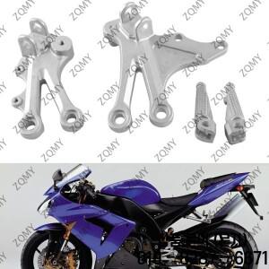 가와사키 ZX10R 2004 알루미늄 합금용 오토바이 전면 발판 페그 브래킷 어셈블리 1 쌍
