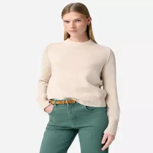 바네사브루노 26SS 오프화이트 투톤 울혼방 긴팔니트 VISW6E107OW