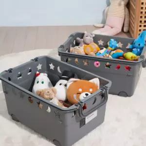 프랑코 정리함 대용량장난감 정리보관함 50L 그레이2p BNS