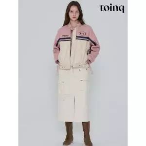 [toinq] 컬러 블록 바이커 자켓(T249MJK904W)