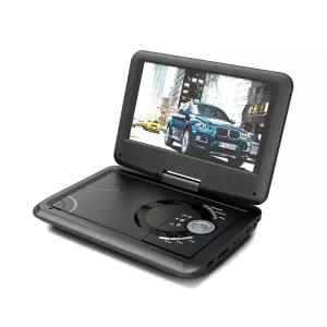 휴대용 FULL HD DVD 플레이어 9형 270도 회전 HDMI TV 출력 USB 음악 영상 사진 감상 학습 육아 차량
