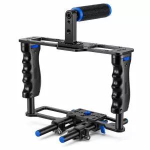 DSLR 미러리스 카메라 케이지 양손핸들 탑그립 촬영리그 브래킷