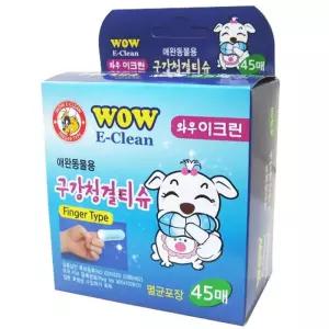 와우 이크린 구강 청결티슈 45매 구강티슈 간편사용 입속세정 치아관리 개별포장 491A2