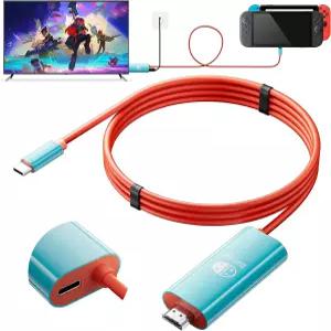 닌텐도 스위치/스팀 덱용 TanReginal 휴대용 HDM TV 어댑터 케이블 덱/PC용 4K60Hz USBC 도크 00W PD