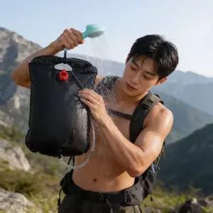 캠핑 샤워 물주머니 휴대용 야외 샤워백 물탱크 백패킹 여행용 20L