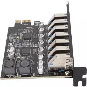 데스크톱용 7포트 PCIe USB 32 Gen 확장 카드 5Gbps 속도 PCI Express to 어댑터 Windows 0/8/7 및 Linux용
