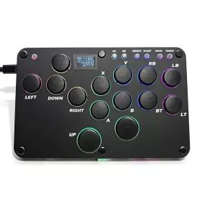 미니 스토리 레버리스 컨트롤러 파이트 스틱 2키 올버튼 아케이드 PC/PS4/PS3/Switch용 Turbo 및 핫스왑