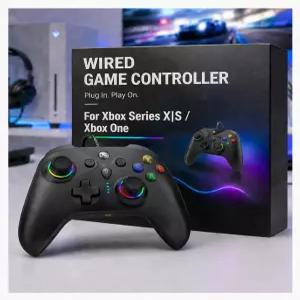 Xbox Series One용 TMR 이 포함된 KentroGrip 유선 컨트롤러 M/M2 뒷면 버튼 RGB 조명 텍스처드 그립 35mm