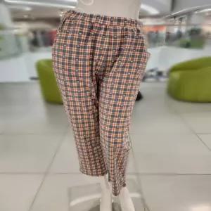 비너스 여 면스판 파스텔 체크 나염 바지 VEP3802FPK 644918