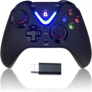 LED 조명이 탑재된 ROTOMOON 무선 게임 컨트롤러 Xbox One S/X 및 Series 게이밍 게임패드와 호환 24G