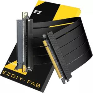 EZDIYFAB PCIe 50 라이저 케이블 Gen5 G 확장기 스트레이트형 20cm 블랙 수직 장착 28GB/s 대역폭 RTX