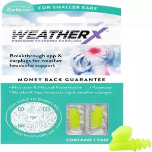 WeatherX 기압 변화에 대응하는 압력 필터링 귀마개 무료 알림 앱 다운로드 (소형 1개)