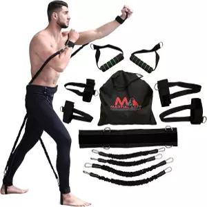 MMA 무술용 복싱 저항 밴드 집에서 펀치/킥 훈련 가능 150파운드 운동 폭발적 파워/속도/민첩성 향상을