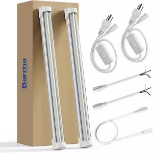 바리나 T8 LED 상점 조명 1.5FT 25W 3450LM 5000K 2팩 고출력 튜브 작업대 작업실 및 차고용 1.5피트 바
