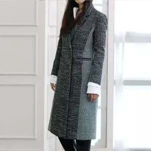 BLAK SPACE TWOTON CHECK LONG COAT 2380929