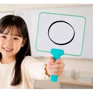 퀴즈 정답판 보드판 손잡이 양면 미니 자석 화이트보드 받아쓰기 공부