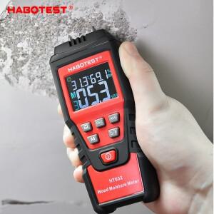 HABOTEST HT632 목재 수분 측정기 벽 물 테스터 디지털 습도 2 핀 콘크리트 시멘트 벽돌 감지기