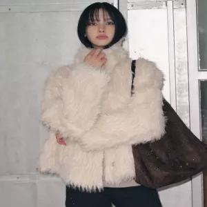 [매장정품] 레더리 리버시블 시어링 퍼 자켓 [CREAM] LRCT5404CR
