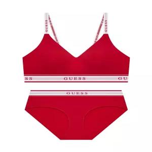 게스언더웨어 GUESS UNDERWEAR 코튼 컴피 브라렛 팬티 - 레드 5966277 OFWRP361RD