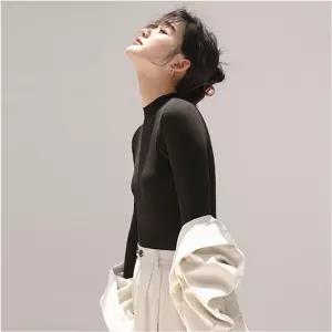 여성 기본 반목티 반폴라티 긴팔 목티 이너 티셔츠 4색