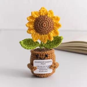 손뜨개 해바라기 화분 뜨개 니트 인형 DD-13384