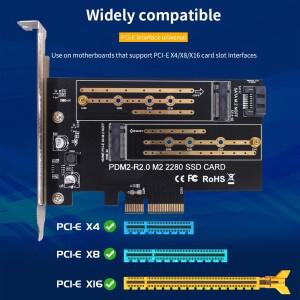 TISHRIC PCIE-SSD M2 NVME 확장 카드 PCIE 어댑터 Express X4 X8 X16 NVME-PCI-E 4X/8X E 컨트롤러