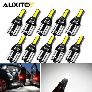 AUXITO T10 LED 램프 W5W 168 194 전구 번호판 조명 6000K 슈퍼 브라이트 화이트 2825 자동차 인테리어 주