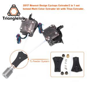 CTrianglelab 3Dprinter V6 사이클롭스 듀얼 헤드 키트 2WAY in out 2 1 TL-Feederbowden prometheus 시스