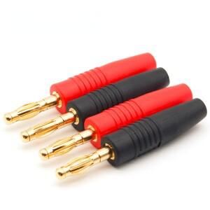 4mm 플러그 금도금 뮤지컬 스피커 케이블 와이어 핀 바나나 커넥터  4 피스