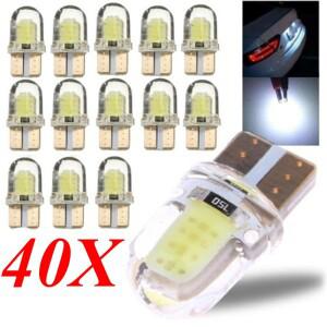 LED W5W T10 194 168 COB 4SMD Led 주차 전구 자동 웨지 클리어런스 램프 Canbus 실리카 밝은 흰색 라이센