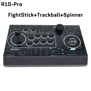FightBox R10-PRO 아케이드 파이트 스틱 트랙볼&스피너 포함 레트로 복고풍 엔틱 게임 컨트롤러 (PC/플스호