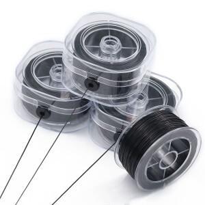 0.5-1mm 검정색 박스형 플랫 와이어 플레이 비딩 쥬얼리 제작 재료 DIY 팔찌 목걸이 액세서리